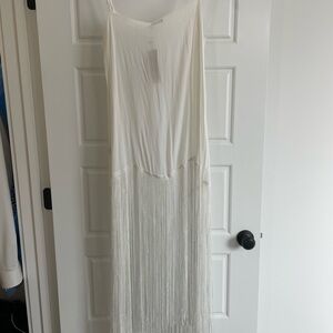 Nasty gal white fringe dress/cover up
